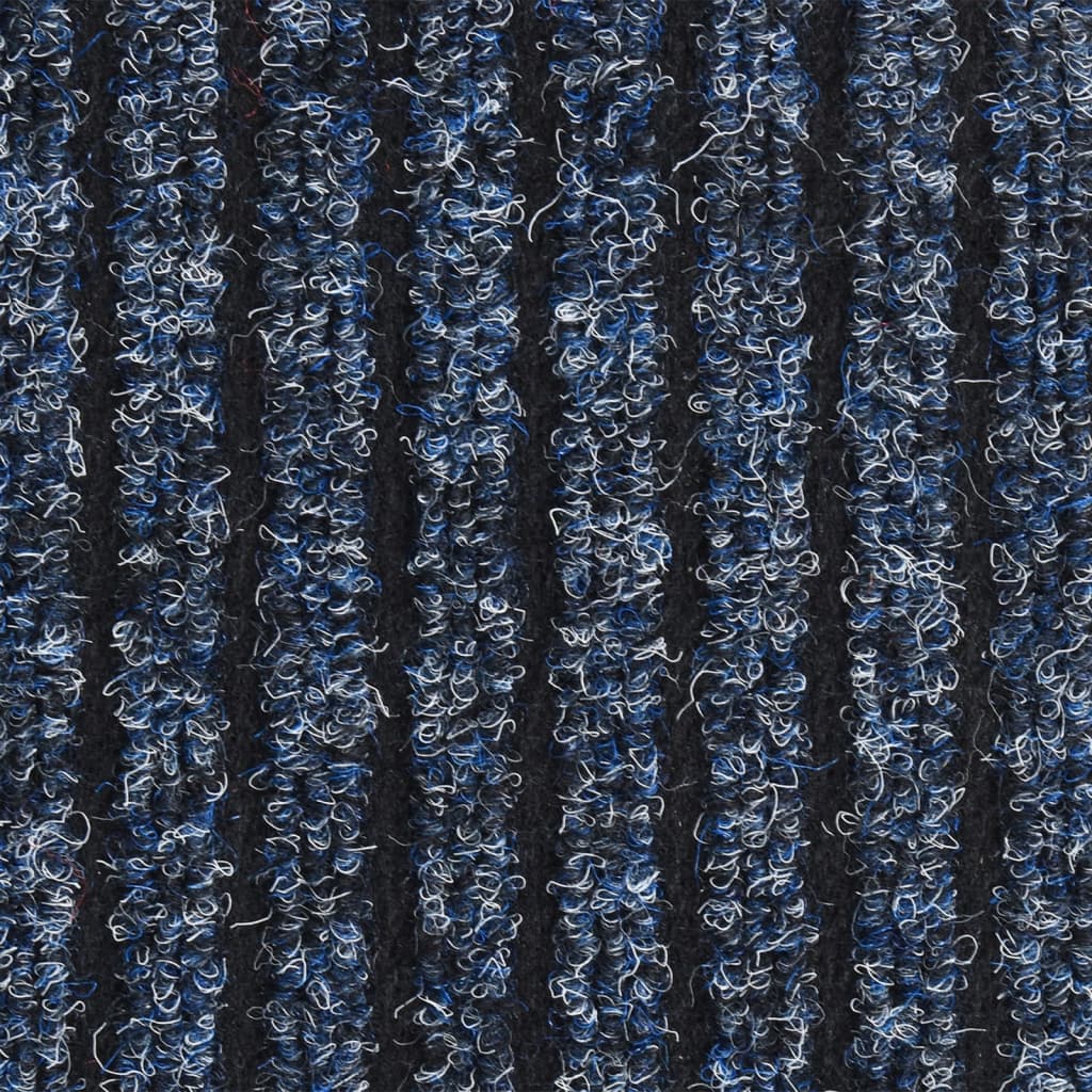 vidaXL Fußmatte Gestreift Blau 80x120 cm