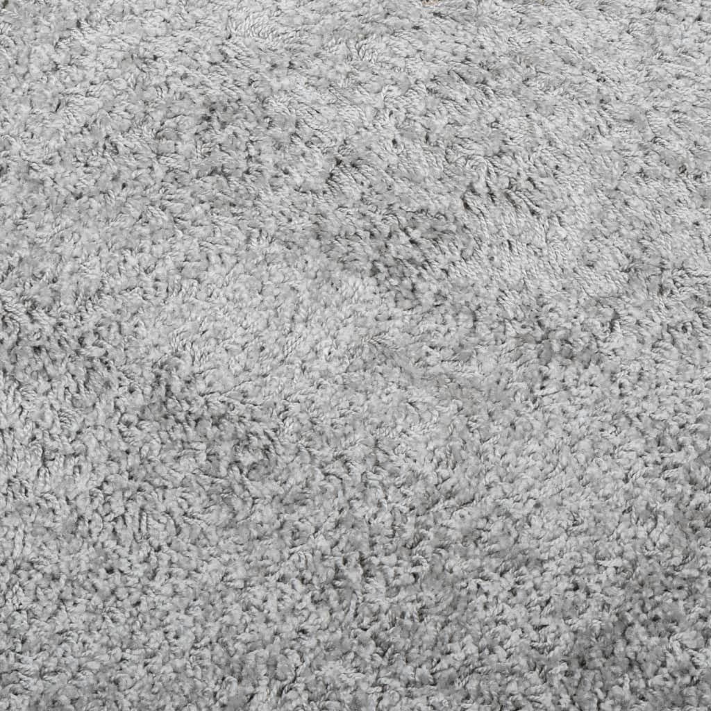 vidaXL Shaggy-Teppich PAMPLONA Hochflor Modern Grau Ø 100 cm
