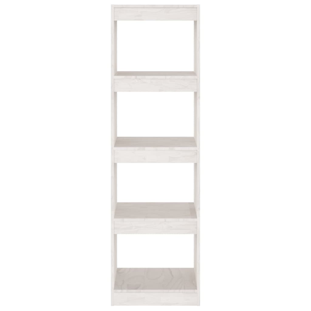 vidaXL Bücherregal Raumteiler Weiß 40x30x135,5 cm Massivholz Kiefer
