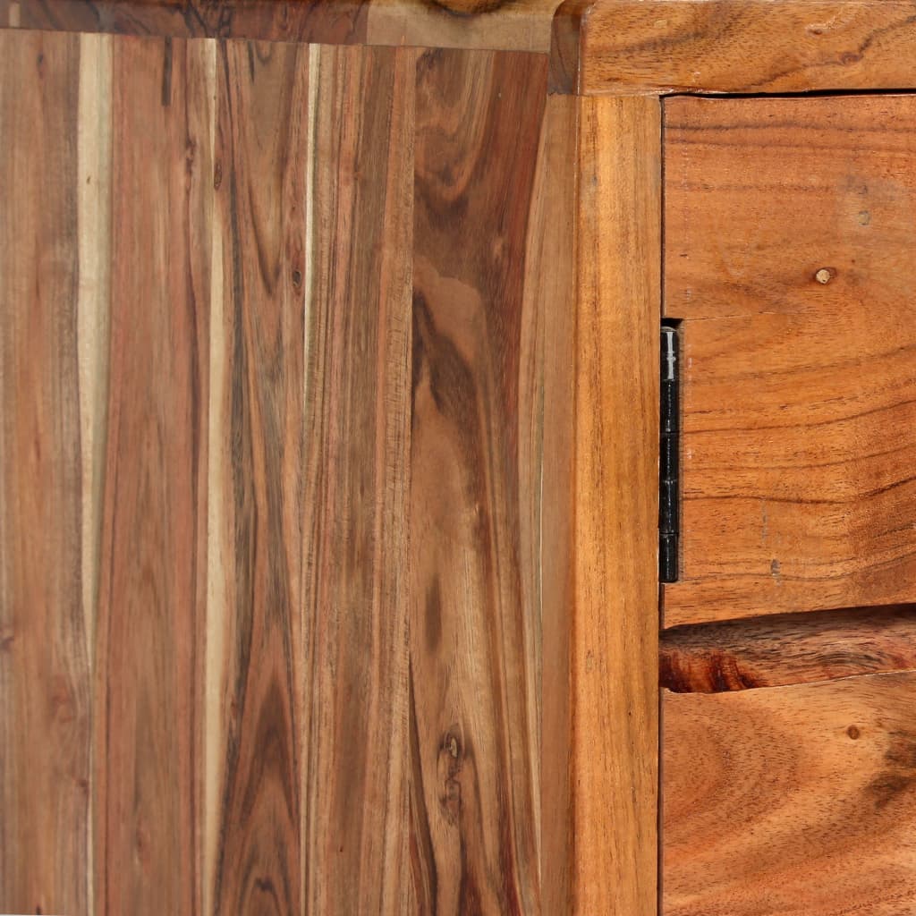 vidaXL Sideboard Massivholz mit geschnitzten Türen 160×40×75 cm