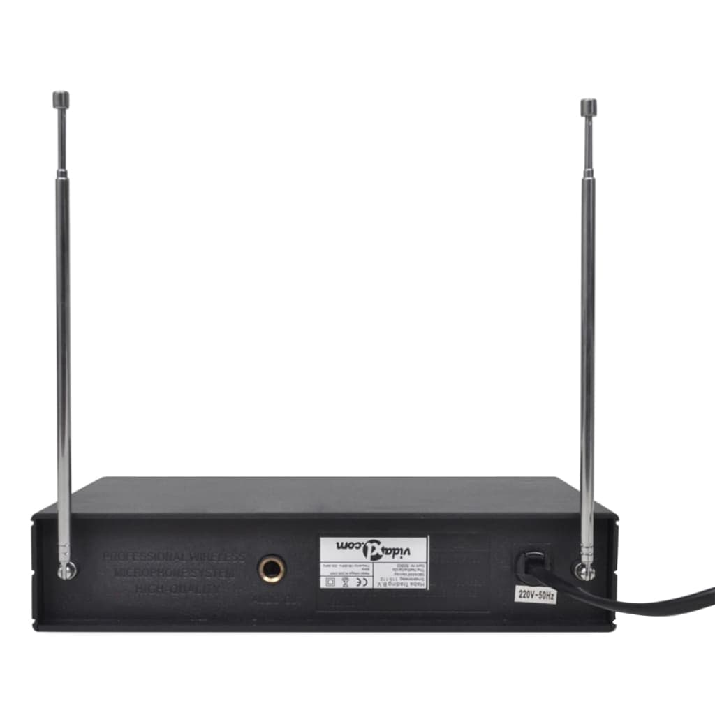 vidaXL Receiver mit 2 Funkmikrofonen UKW/VHF