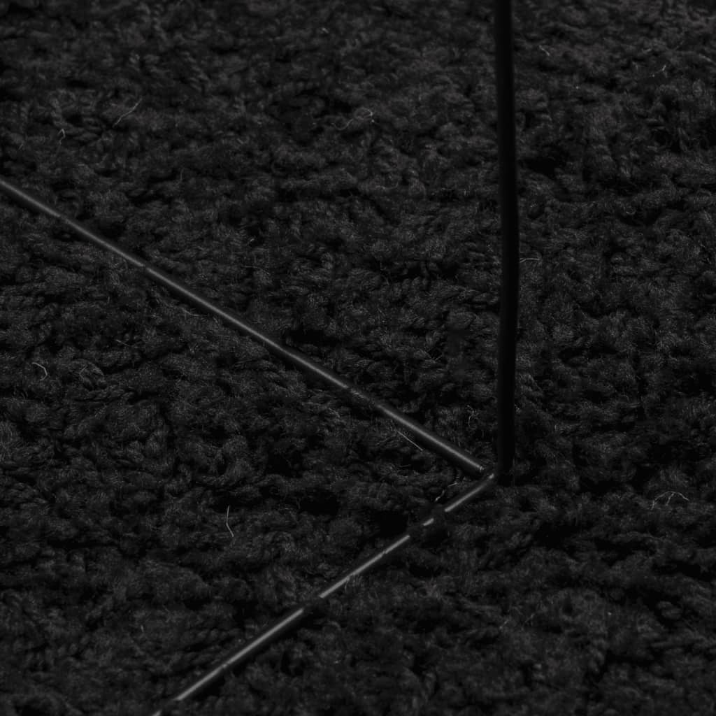 vidaXL Shaggy-Teppich PAMPLONA Hochflor Modern Schwarz 80x200 cm