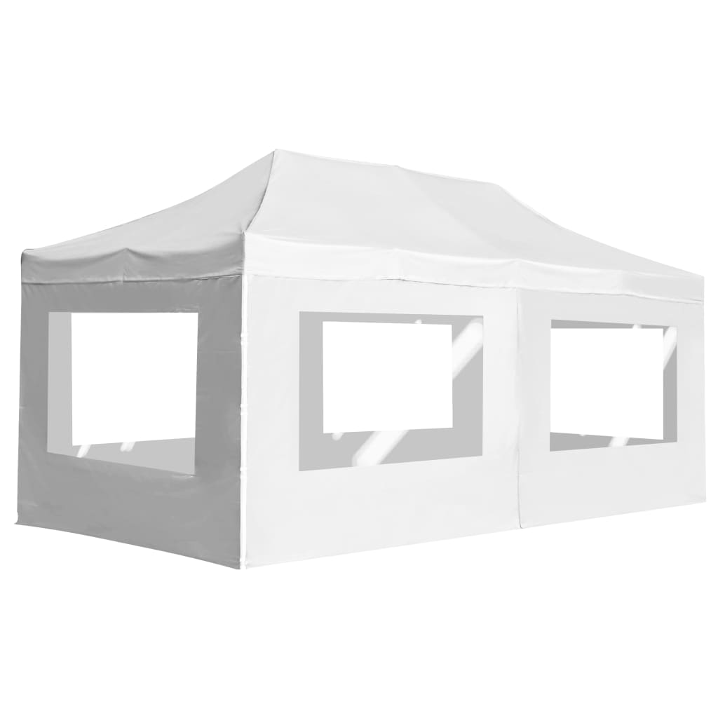 vidaXL Profi-Partyzelt Faltbar mit Wänden Aluminium 6×3m Weiß