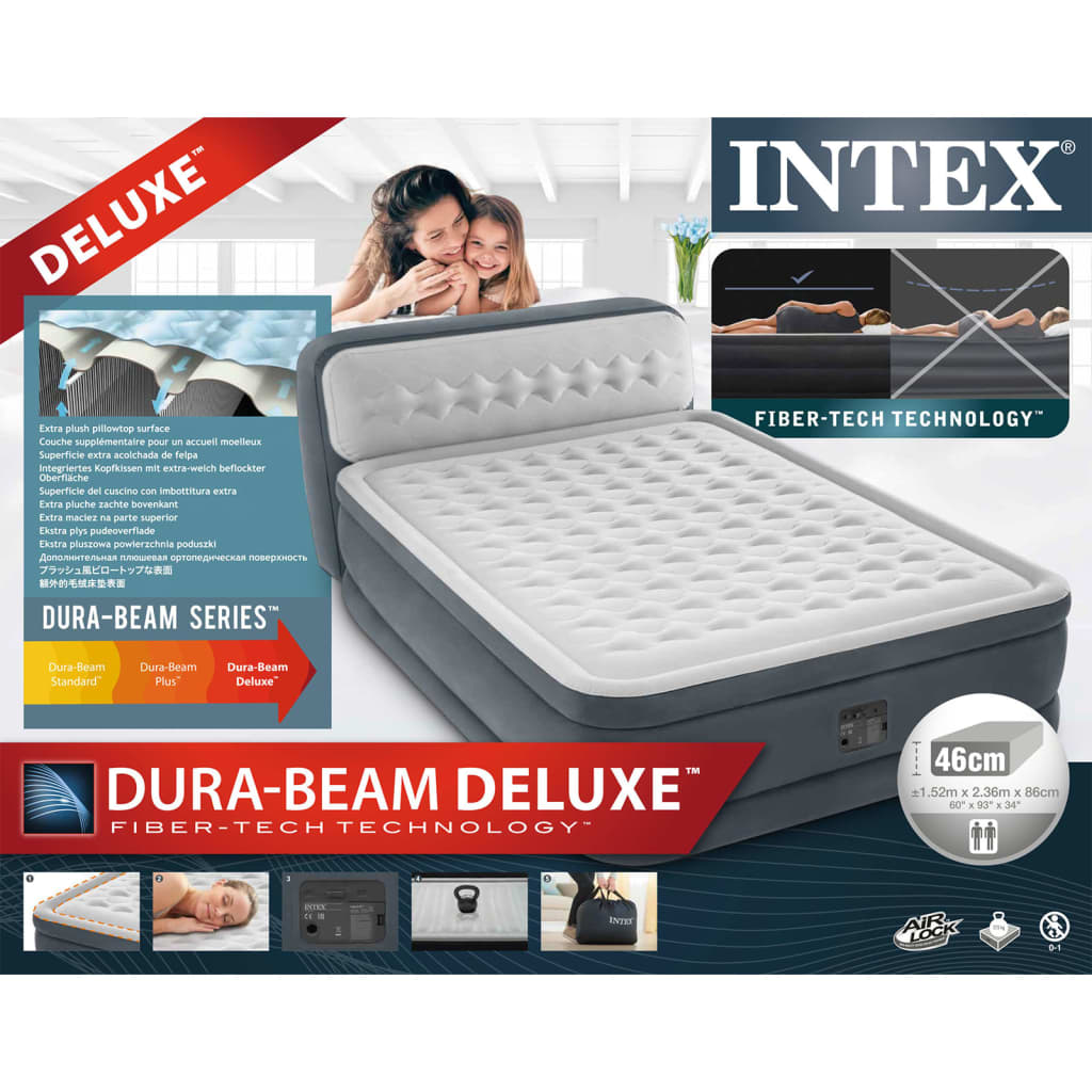 Intex Luftbett Dura-Beam Deluxe Ultra Plush Headboard Queen-Size 86 cm