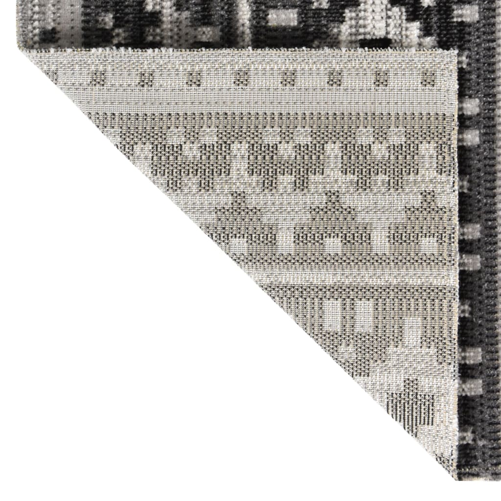 vidaXL Outdoor-Teppich Flachgewebe 80x150 cm Dunkelgrau