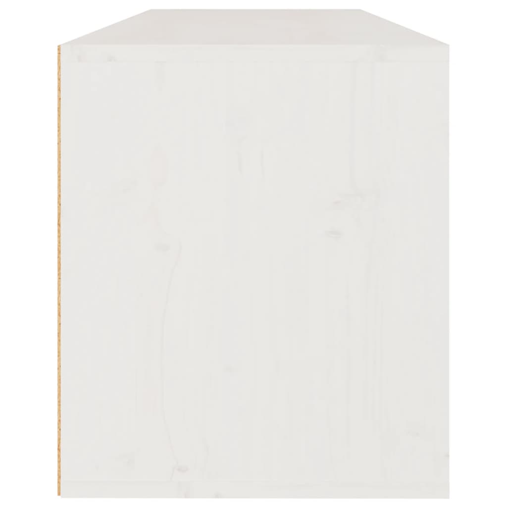 vidaXL Wandschrank Weiß 100x30x35 cm Massivholz Kiefer