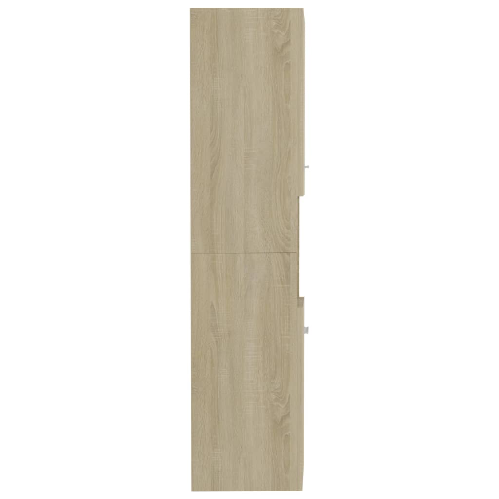 vidaXL Badezimmerschrank Sonoma-Eiche 30x30x130 cm Holzwerkstoff