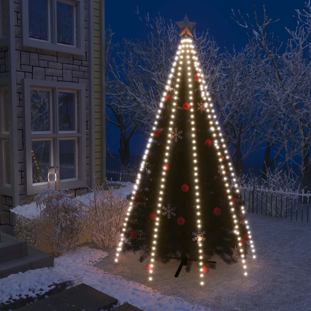 vidaXL Weihnachtsbaum-Lichternetz mit 400 LEDs Kaltweiß 400 cm