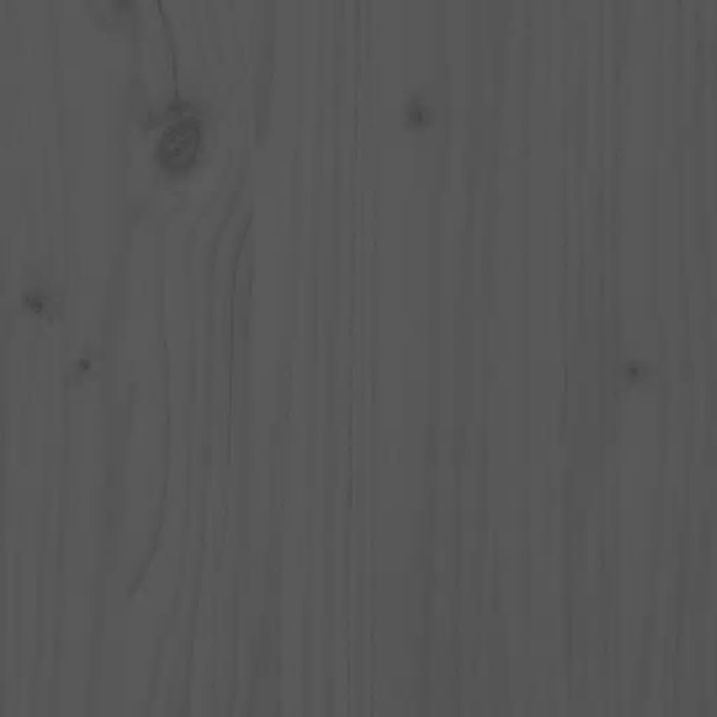vidaXL Massivholzbett Grau Kiefer 90x190 cm