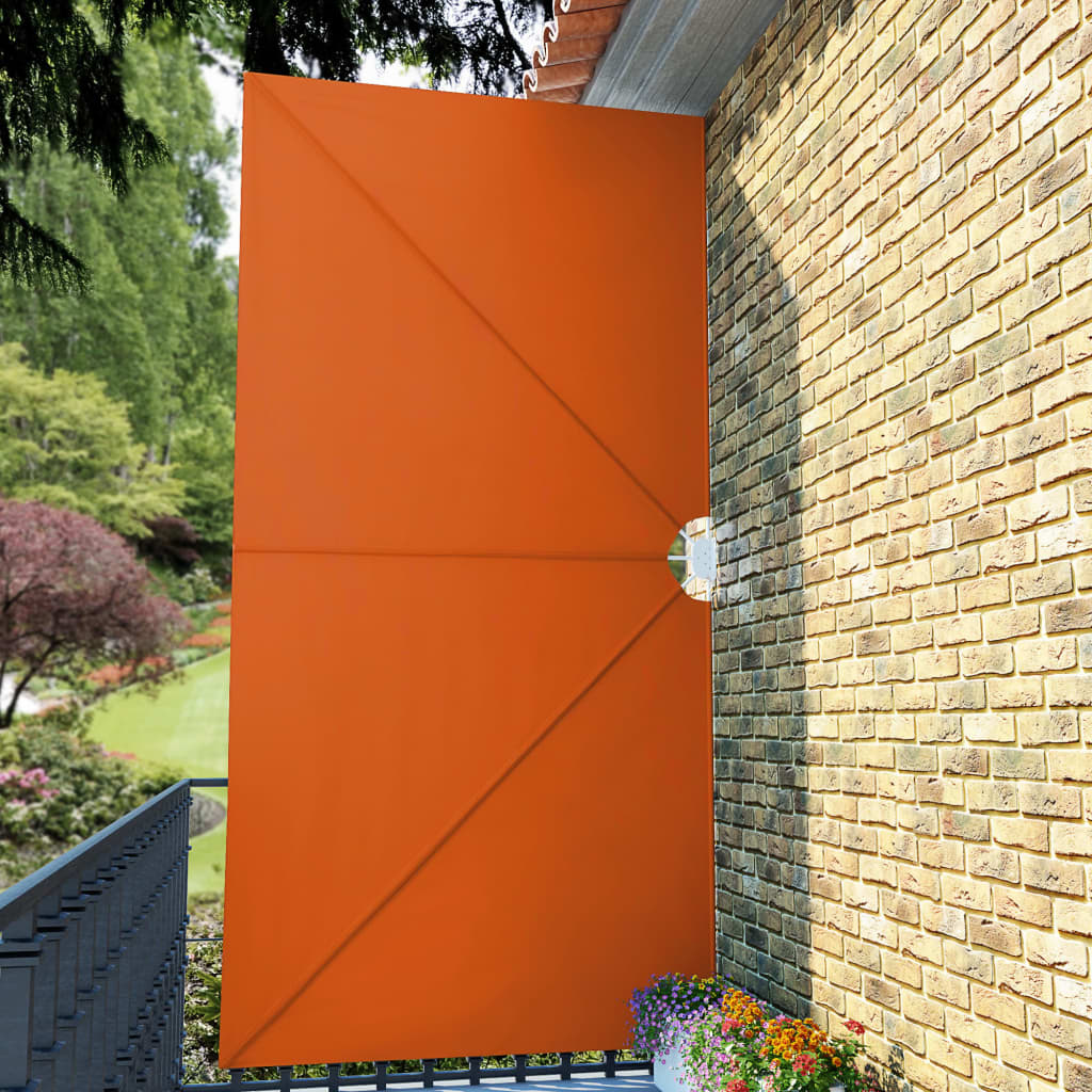 vidaXL Faltbarer Terrassen-Seitenfächer Terracotta-Rot 400×200 cm
