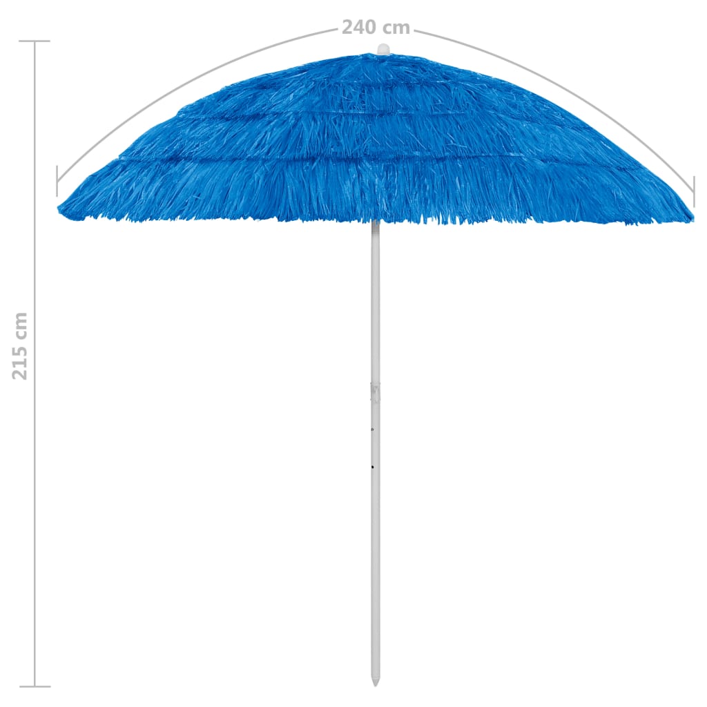 vidaXL Hawaii Sonnenschirm Blau 240 cm