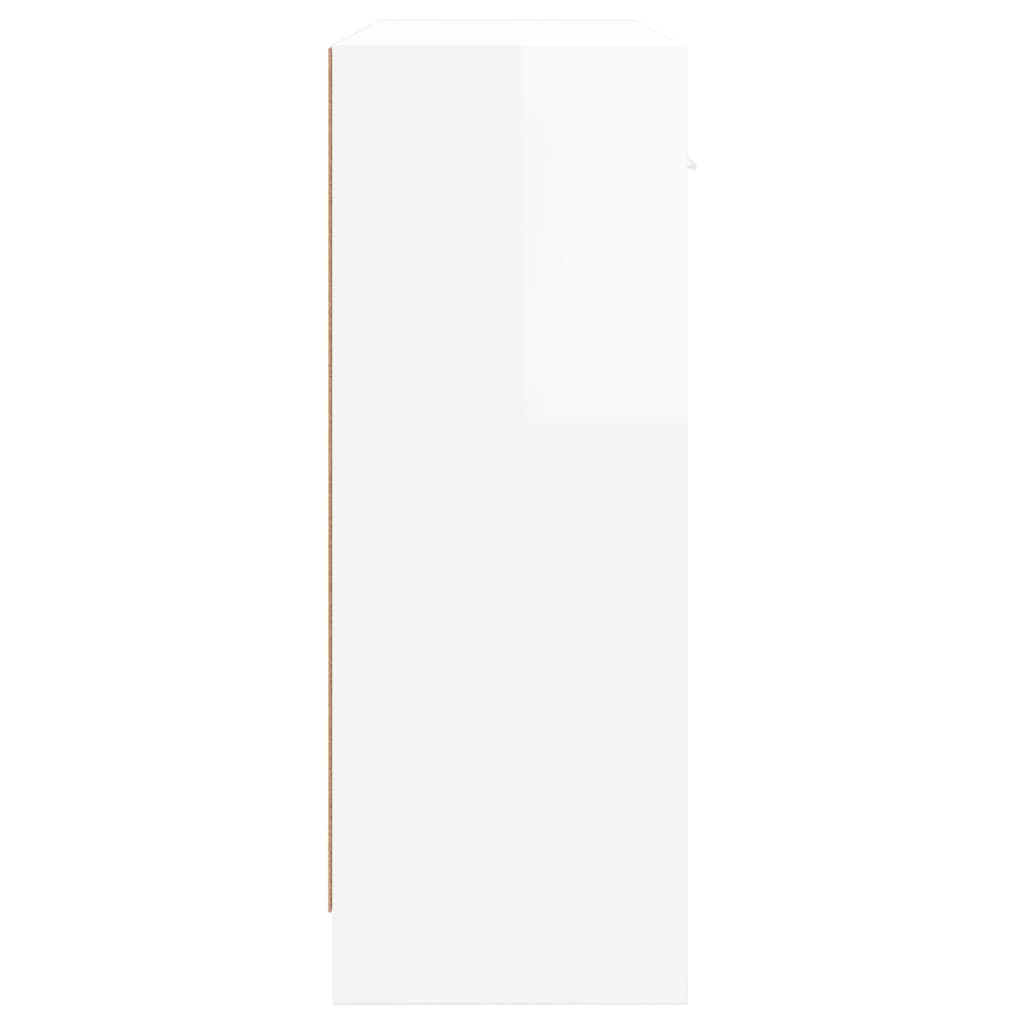 vidaXL Sideboard Hochglanz-Weiß 91x28x75 cm Holzwerkstoff