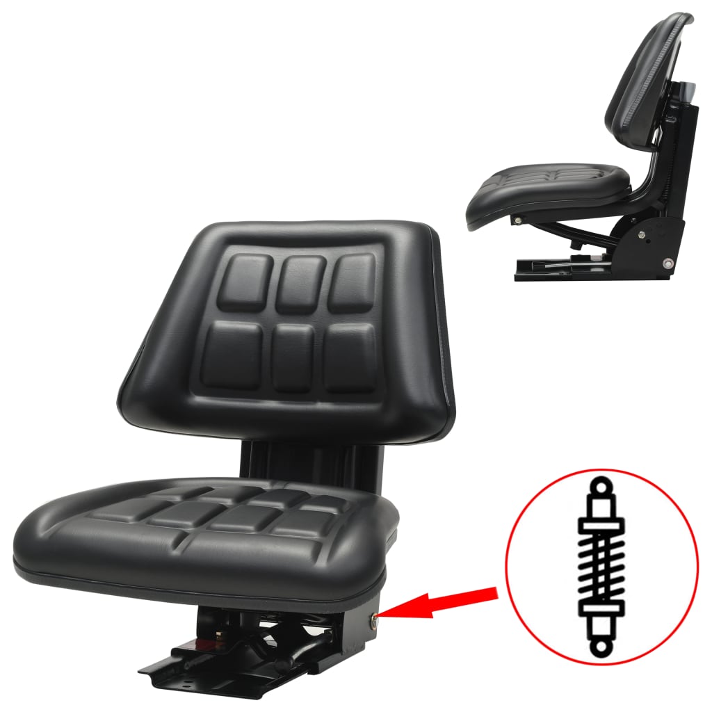 vidaXL Gabelstaplersitz mit Federung Traktorsitz Schleppersitz Staplersitz  : : Automotive