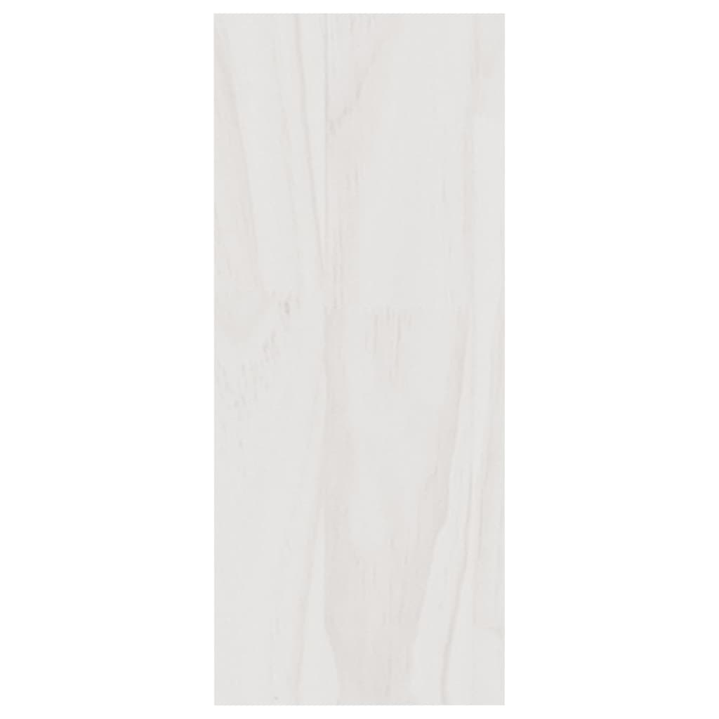 vidaXL Bücherregal Weiß 40x30x71,5 cm Massivholz Kiefer