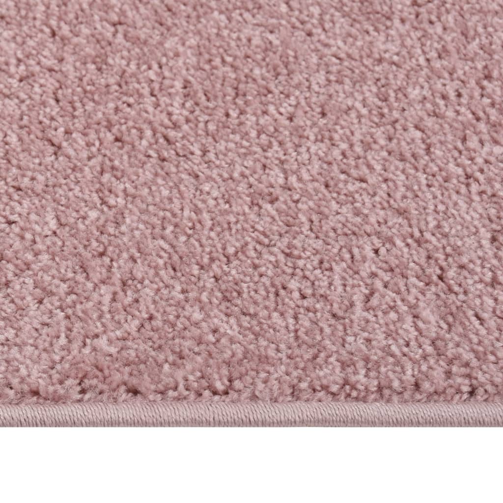  RUGMRZ Teppiche, Dämm- & Schutzmatten Teppich Wohnzimmer  Kurzflor Rosa graue große Feder Dekoration Schlafzimmer Teppich Anti Rutsch  160 x 220 cm