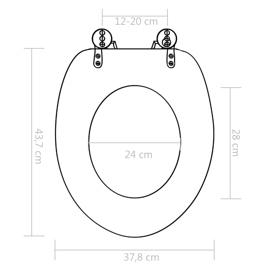 vidaXL Toilettensitze 2 Stk. mit Soft-Close-Deckel MDF Altholz-Design