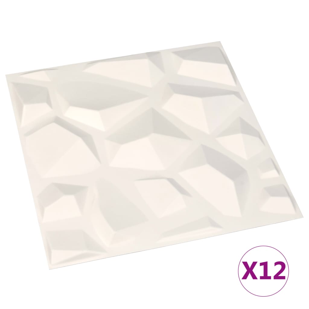 vidaXL Wandpaneele 12 Stk. 3D 0,5×0,5 m 3 m²