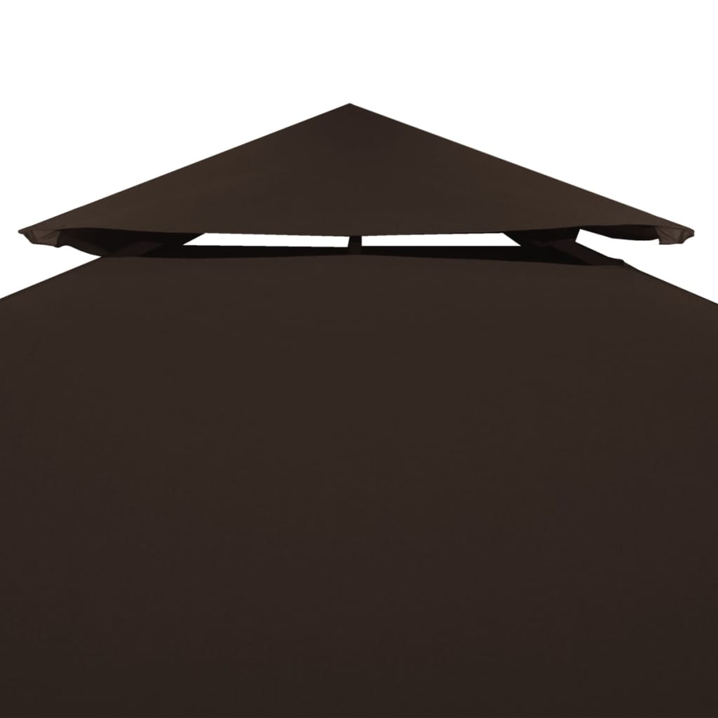 vidaXL Pavillon-Dachplane mit Kaminabzug 310 g/m² 3x3 m Braun