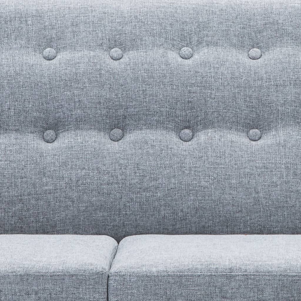 vidaXL Sofa in L-Form Stoffbezug 171,5 x 138 x 81,5 cm Hellgrau