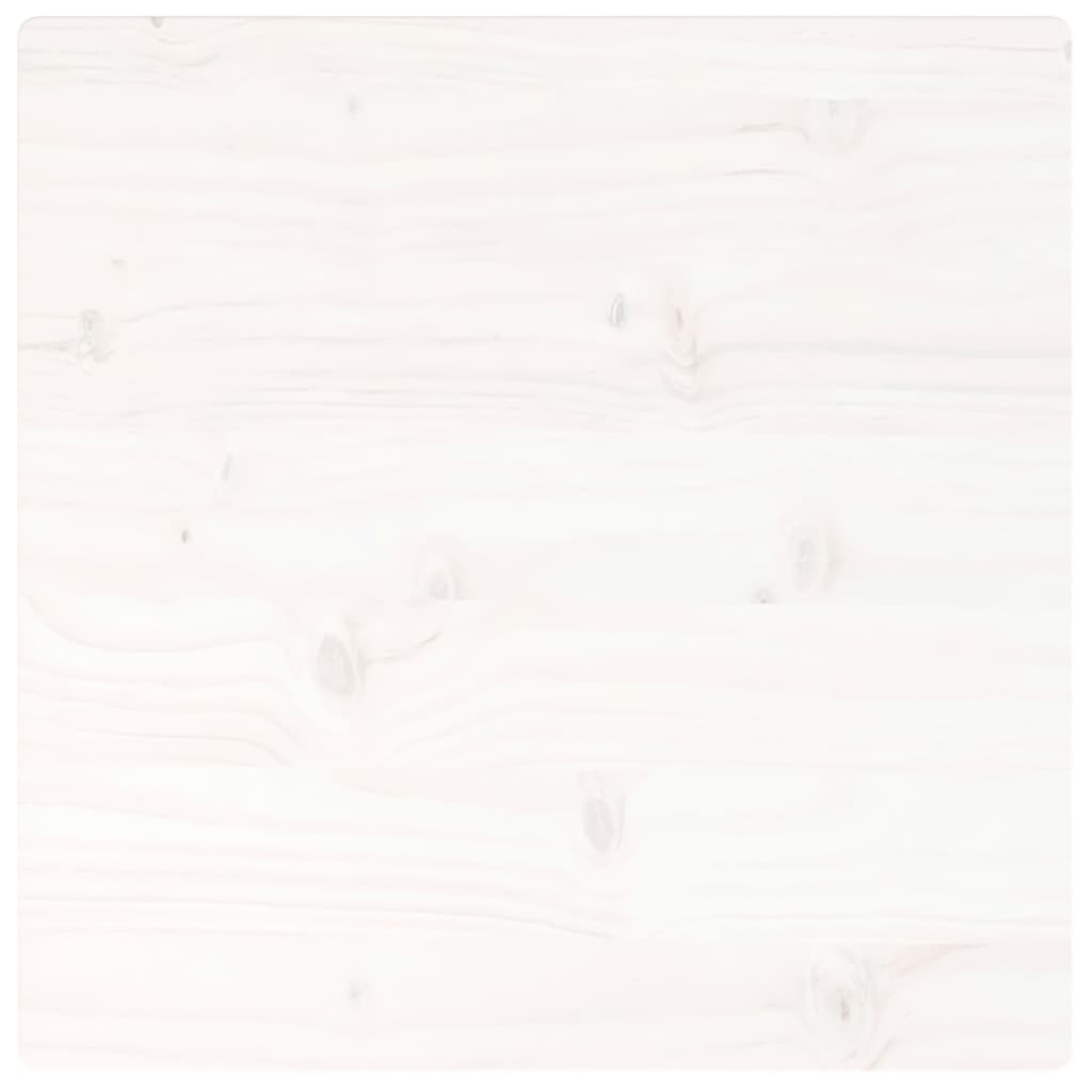 vidaXL Tischplatte Weiß 40x40x2,5 cm Massivholz Kiefer Quadratisch