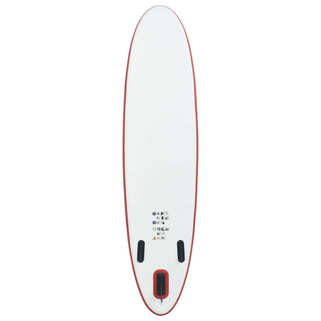 vidaXL Stand Up Paddle Surfboard SUP Aufblasbar Rot und Weiß