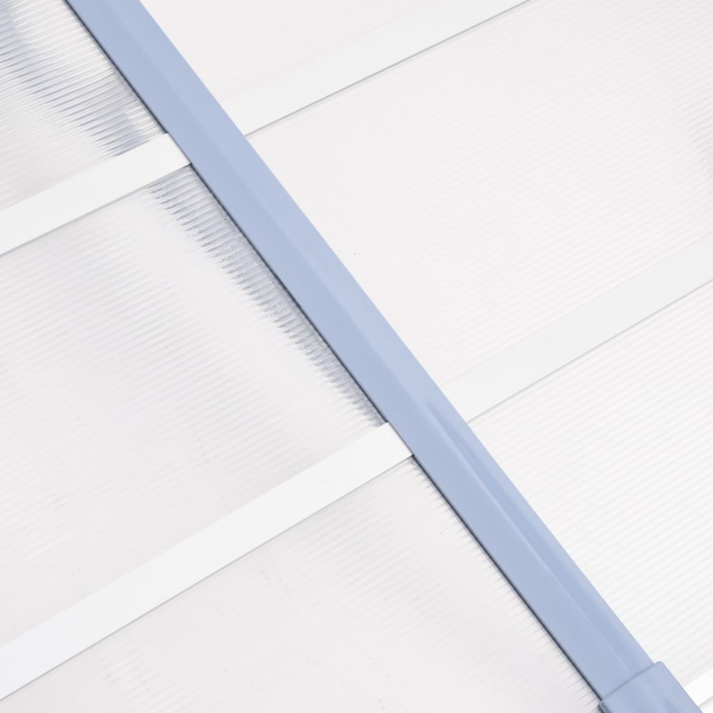 vidaXL Türvordach Grau und Transparent 152,5x90 cm Polycarbonat