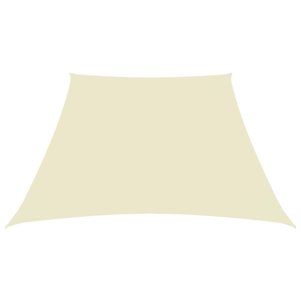 vidaXL Sonnensegel Oxford-Gewebe Trapezförmig 4/5x4 m Cremeweiß