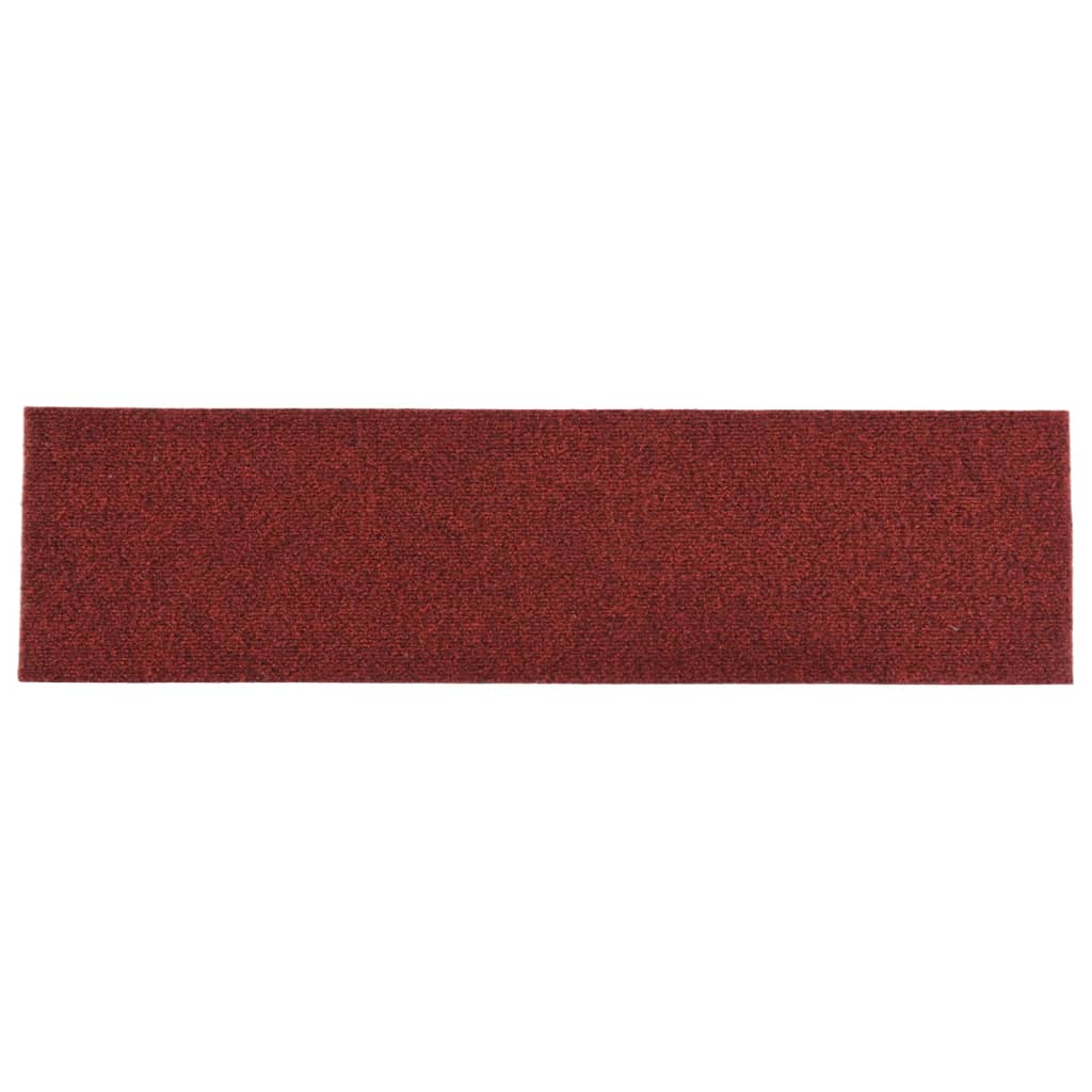 vidaXL Selbstklebende Treppenmatten 15 Stk. Rechteckig 76x20 cm Rot