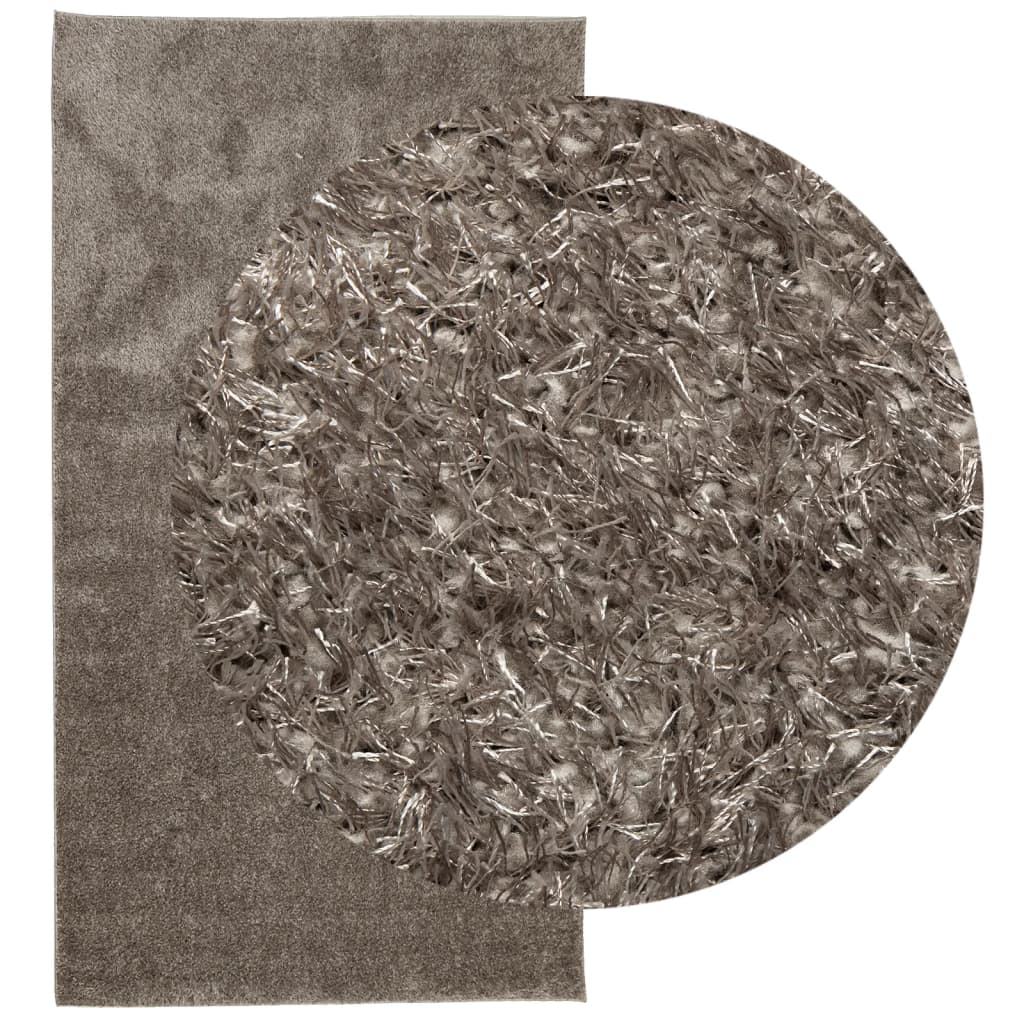 vidaXL Teppich ISTAN Hochflor Glänzend Grau 80x150 cm
