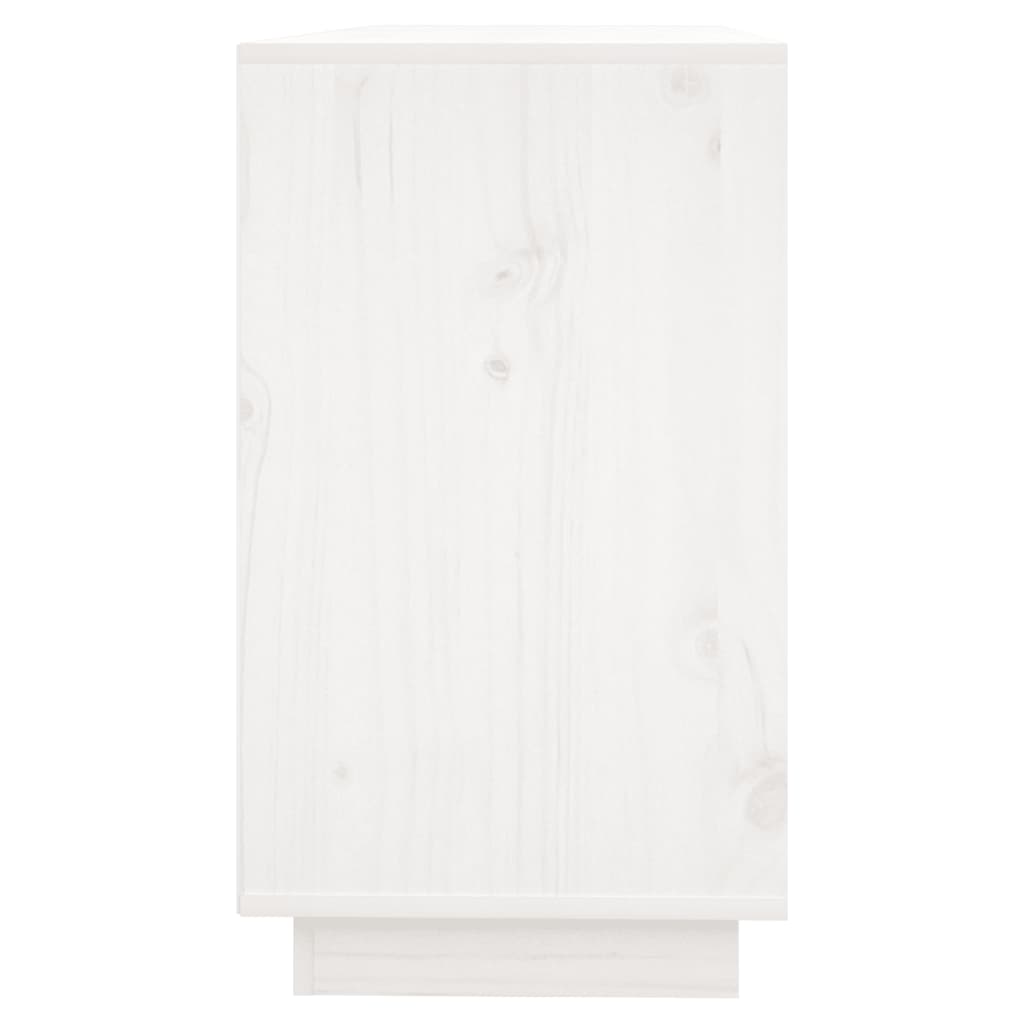 vidaXL Sideboard Weiß 111x34x60 cm Massivholz Kiefer