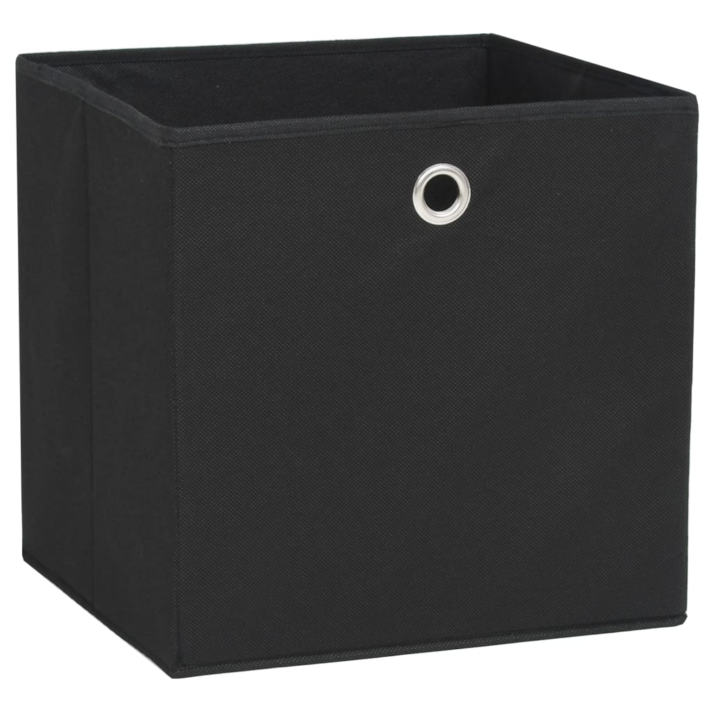 vidaXL Aufbewahrungsboxen 4 Stk. Vliesstoff 28x28x28 cm Schwarz