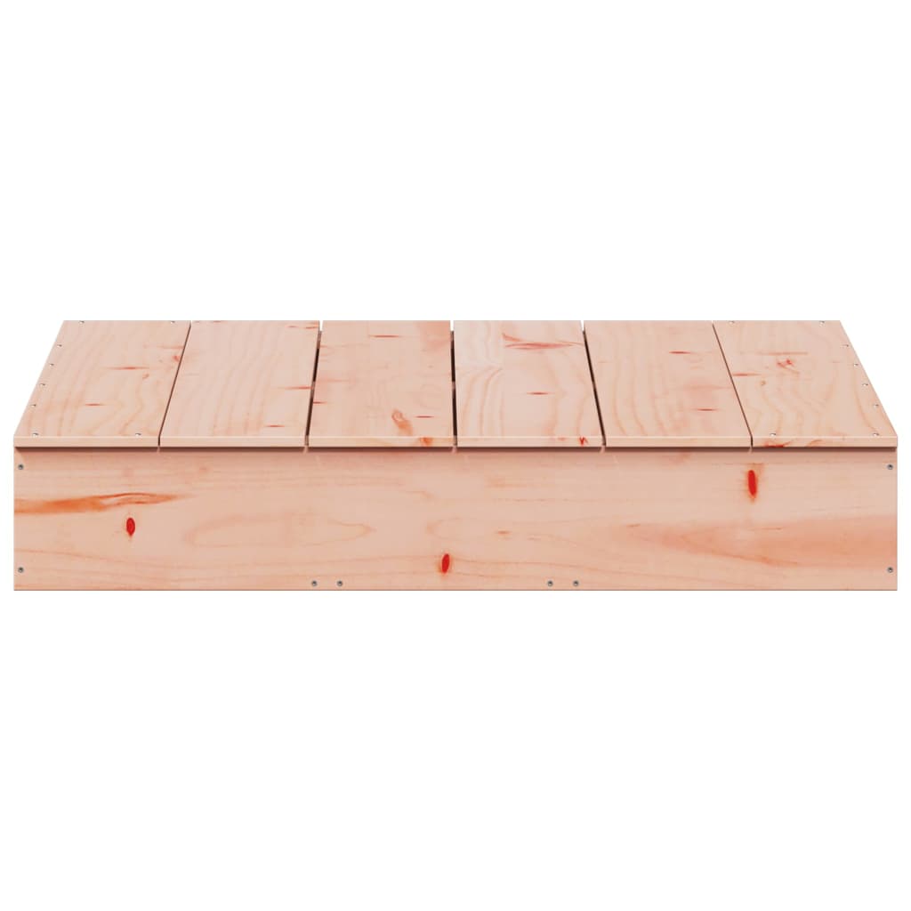 vidaXL Sandkasten mit Deckel 111x111x19,5 cm Massivholz Douglasie