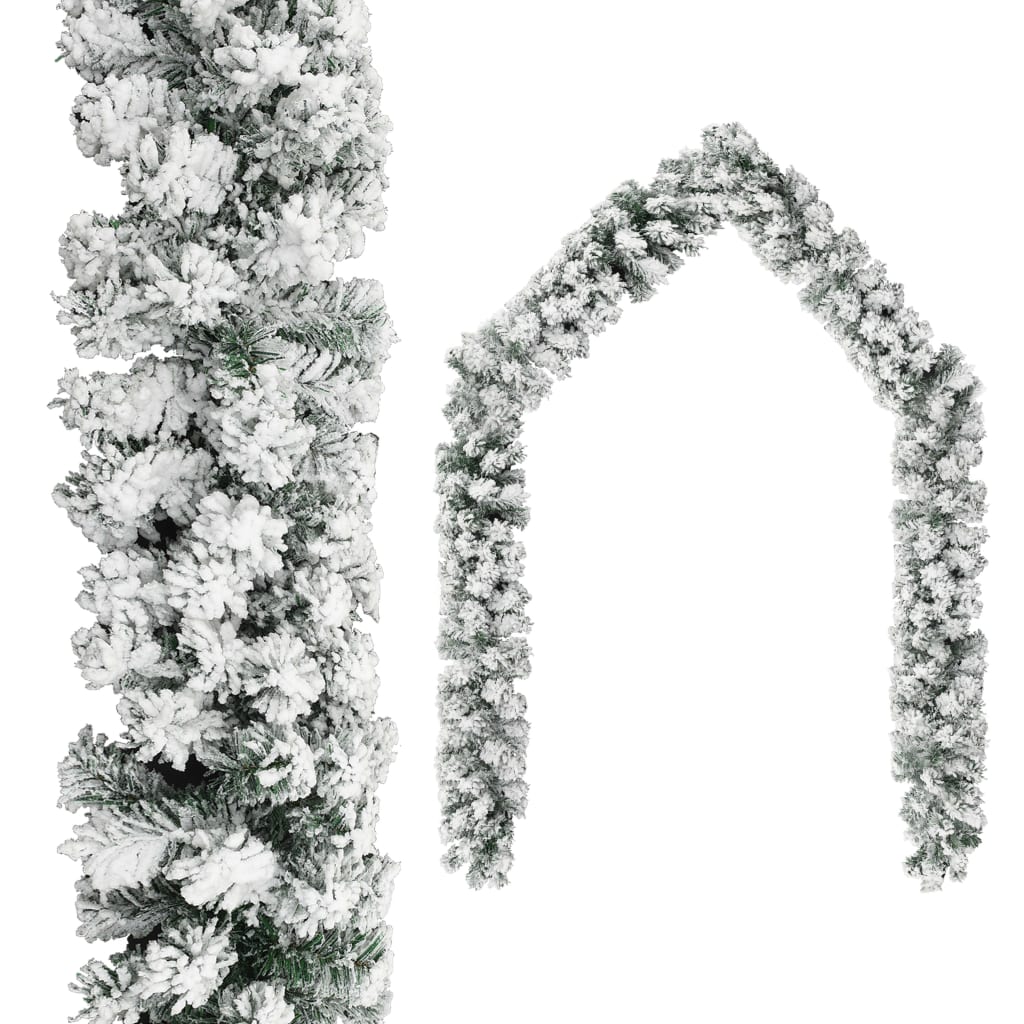 vidaXL Weihnachtsgirlande mit LEDs & Kugeln Grün 10 m PVC