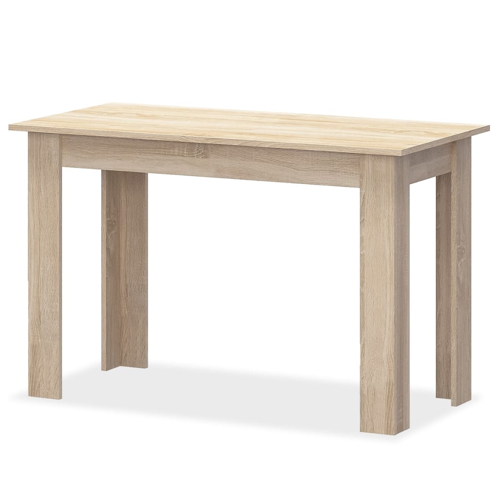 vidaXL 3-tlg. Essgruppe Tisch und Bänke Holzwerkstoff Eiche