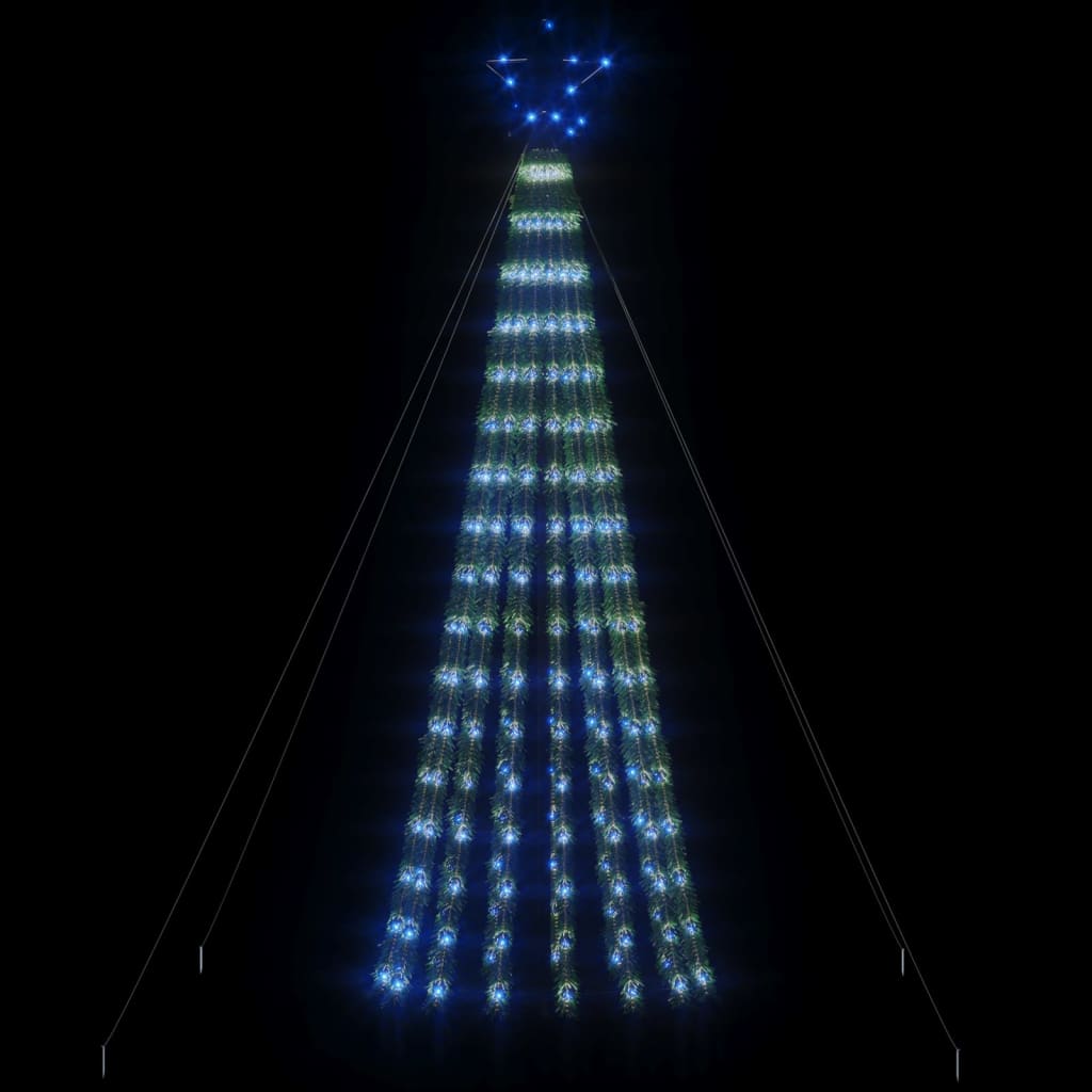 vidaXL Weihnachtsbaum Kegelform 275 LEDs Blau 180 cm