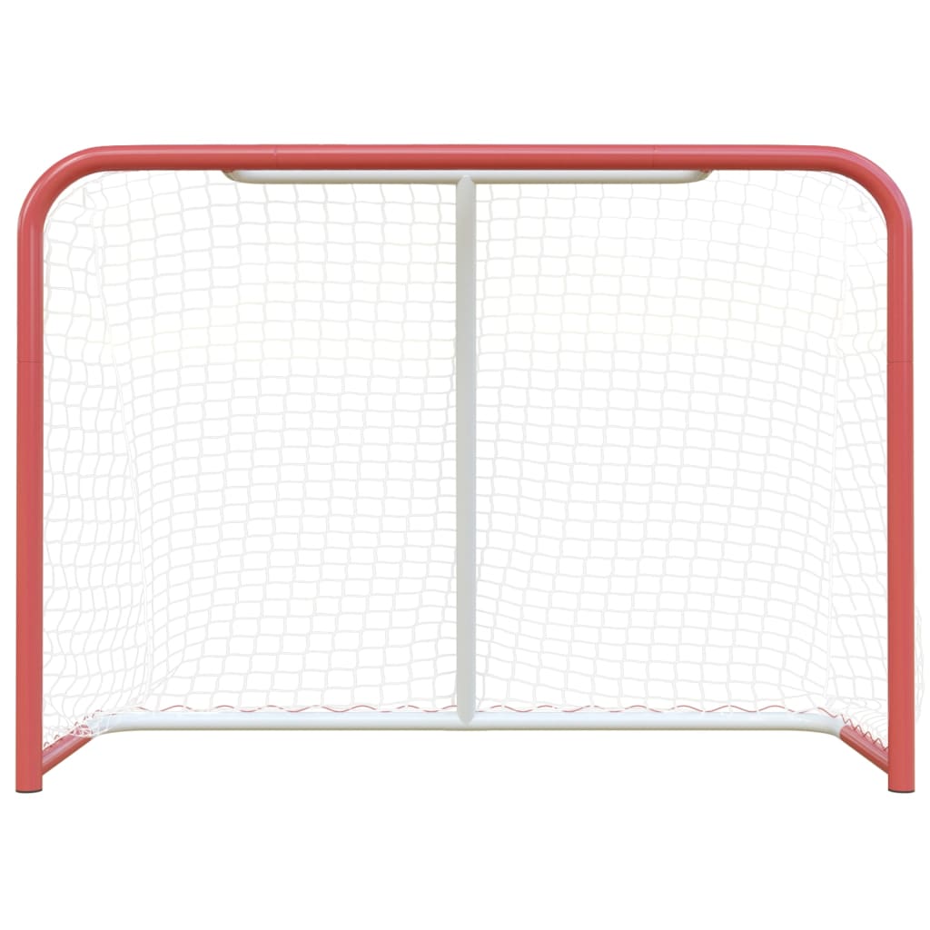 vidaXL Hockeytor mit Netz Rot & Weiß 153x60x118 cm Stahl & Polyester