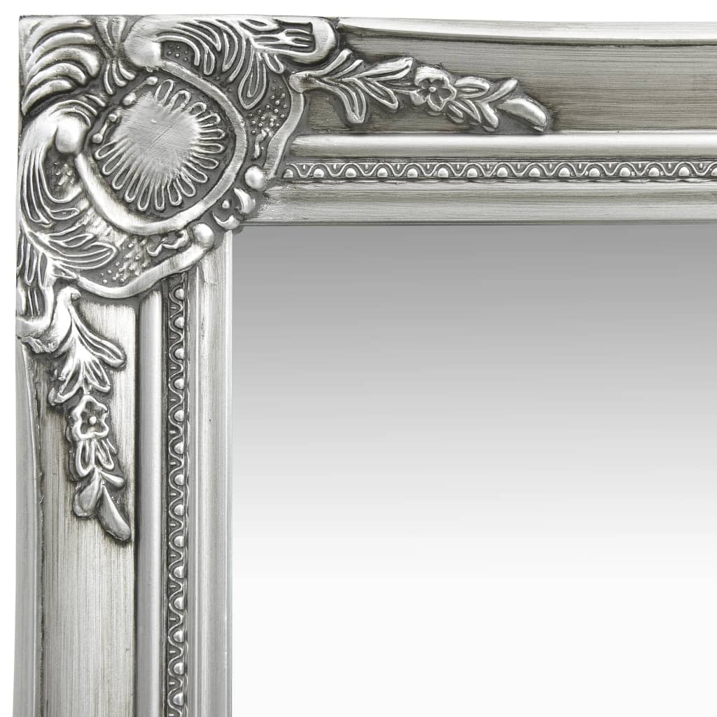 vidaXL Wandspiegel im Barock-Stil 40x40 cm Silbern