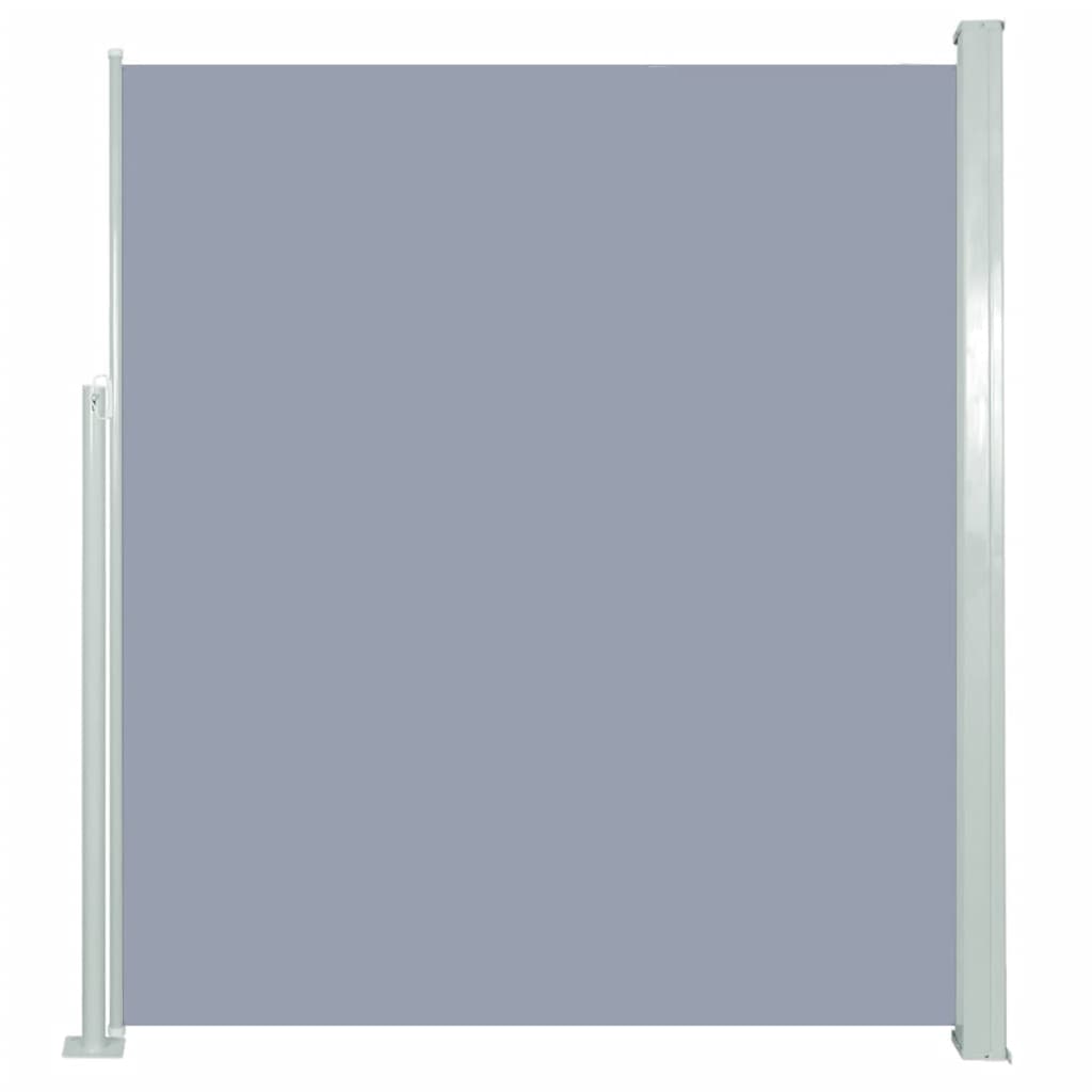 vidaXL Ausziehbare Seitenmarkise 160x500 cm Grau