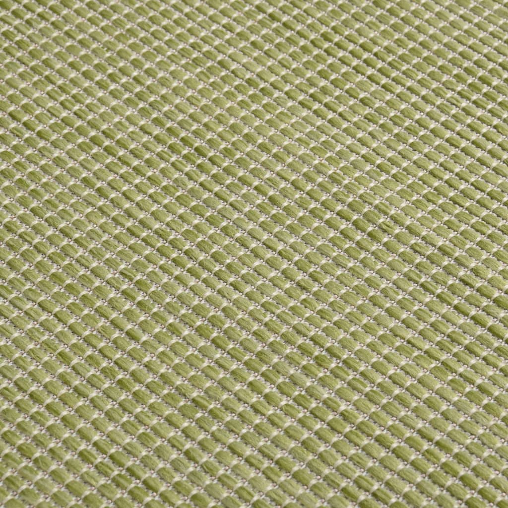 vidaXL Outdoor-Teppich Flachgewebe 80x150 cm Grün