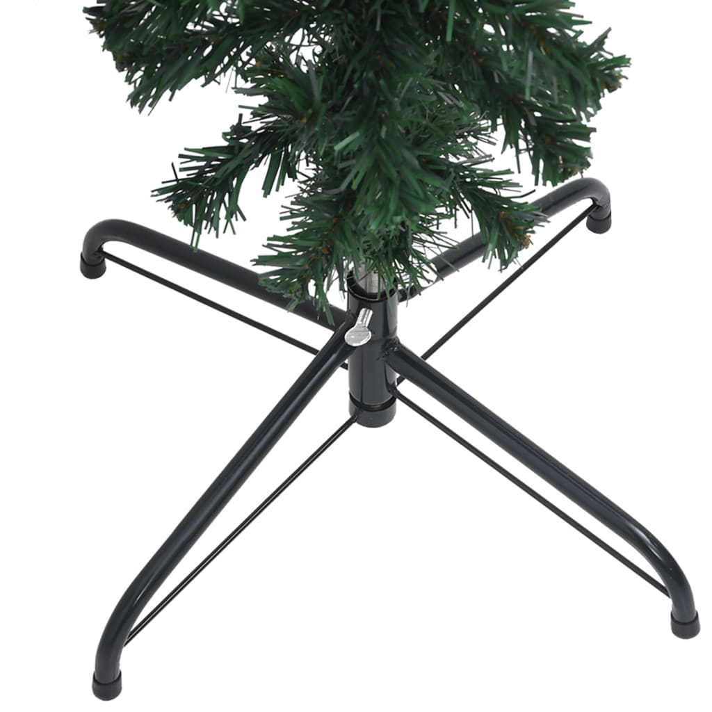 vidaXL Künstlicher Weihnachtsbaum Kopfüber mit LEDs Grün 210 cm
