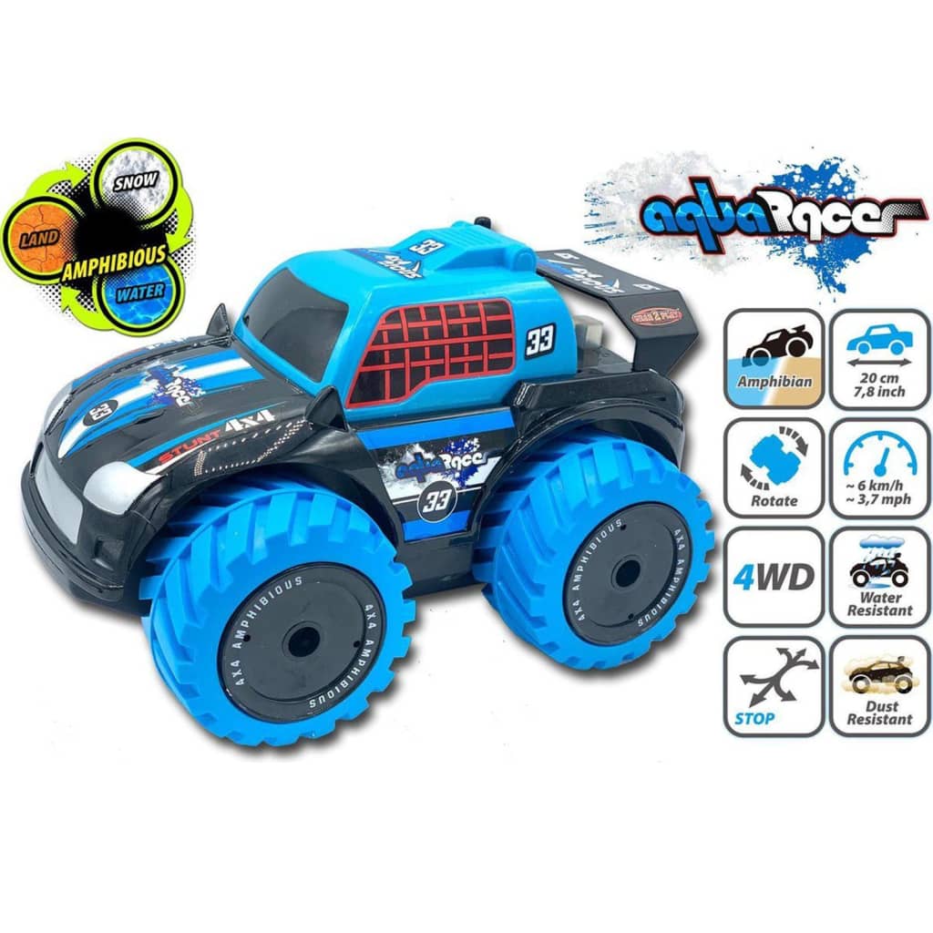 Gear2Play 2-in-1 Ferngesteuertes Spielzeugauto Aqua Racer Blau