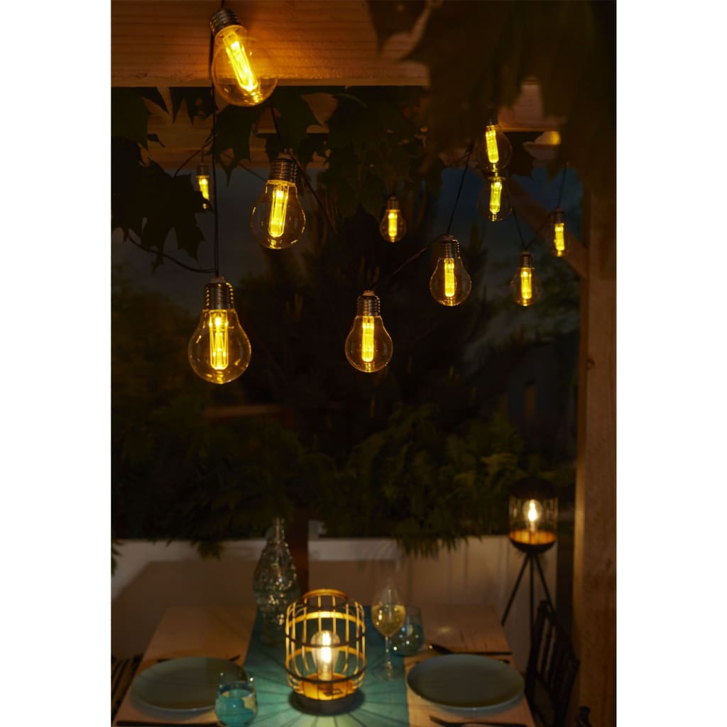 Luxform Solar LED Garten-Lichterkette Corfu Transparent