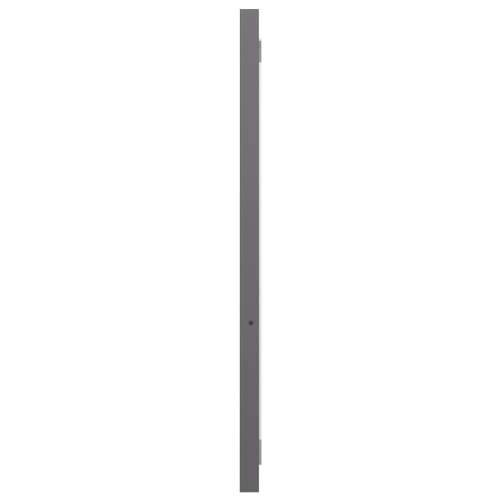 vidaXL Badspiegel Hochglanz-Grau 90x1,5x37 cm Holzwerkstoff