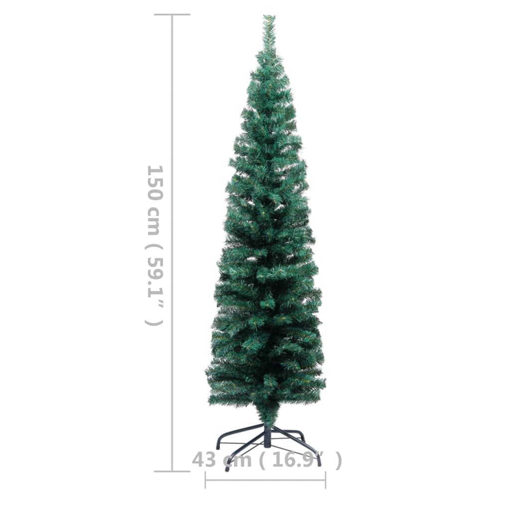 vidaXL Künstlicher Weihnachtsbaum mit Beleuchtung & Ständer Grün 150cm