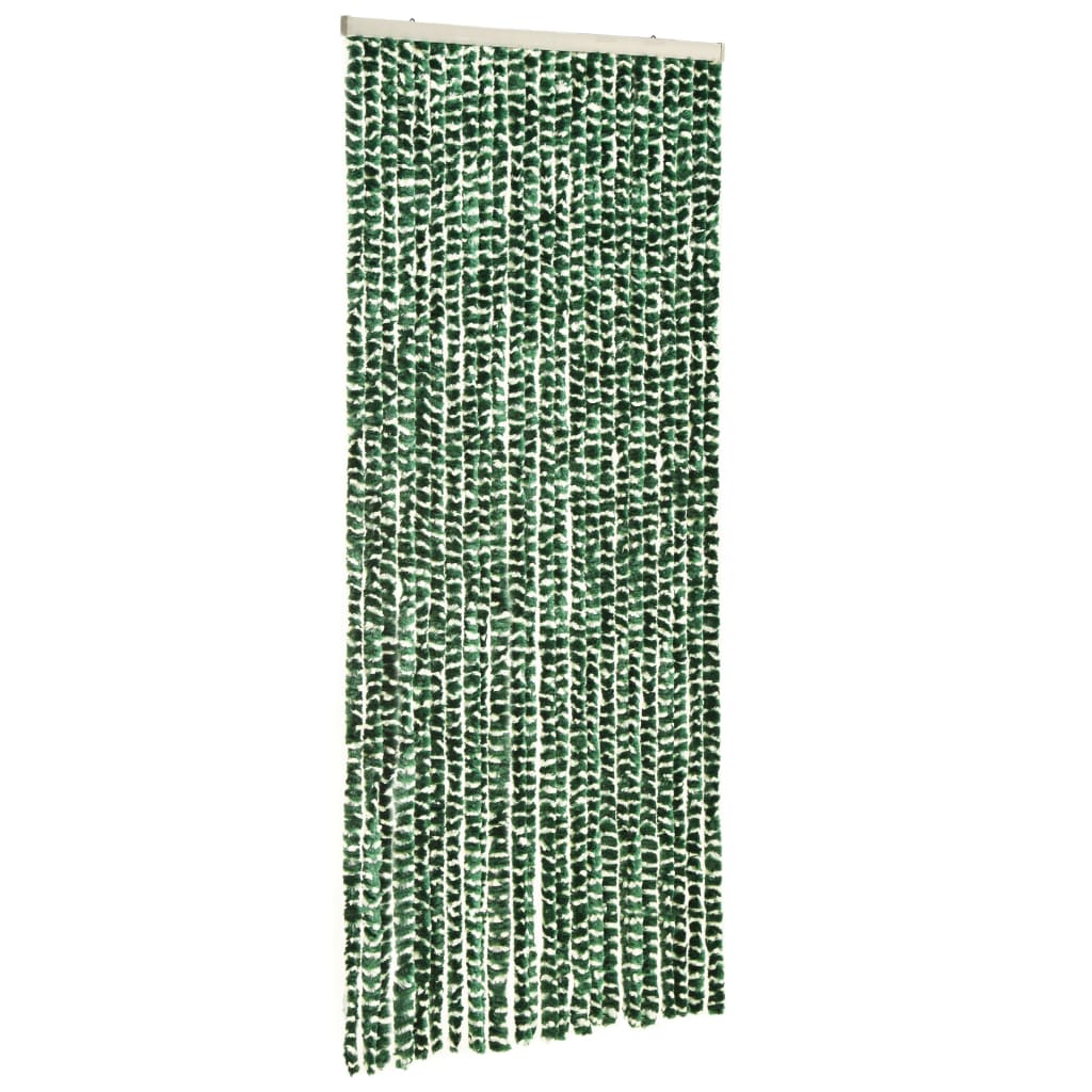vidaXL Insektenschutz-Vorhang Grün und Weiß 90x220 cm Chenille