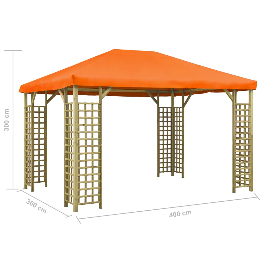 vidaXL Pavillon 4 x 3 m Orange