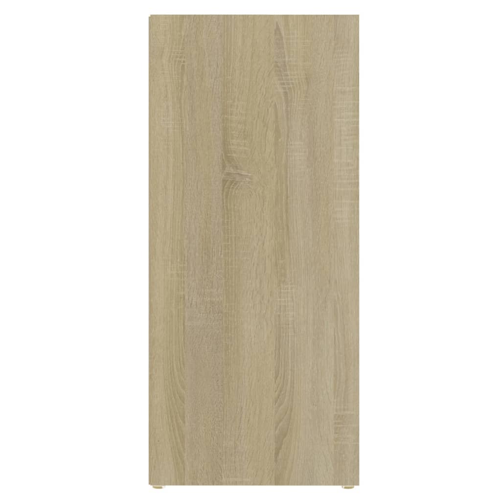 vidaXL Sideboard Weiß und Sonoma-Eiche 97x32x72 cm Holzwerkstoff