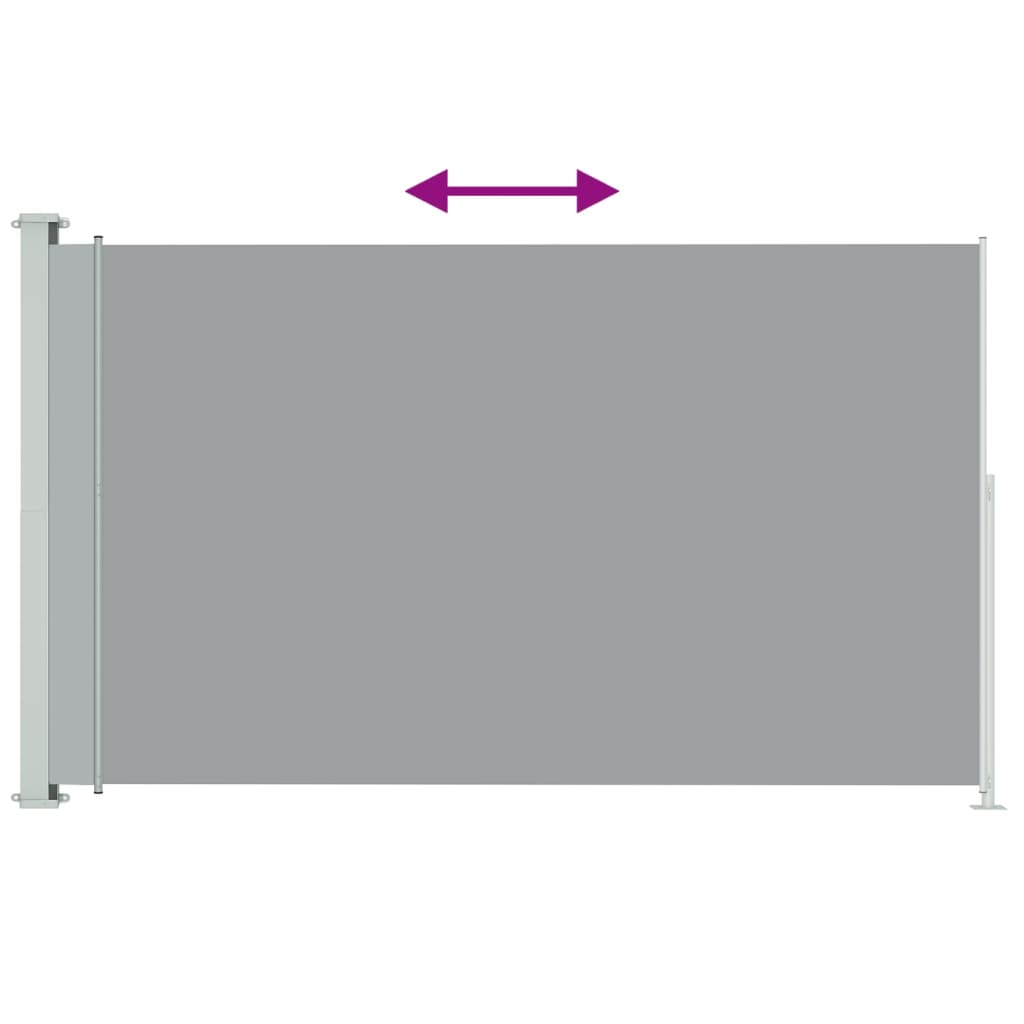 vidaXL Seitenmarkise Ausziehbar 200x300 cm Grau