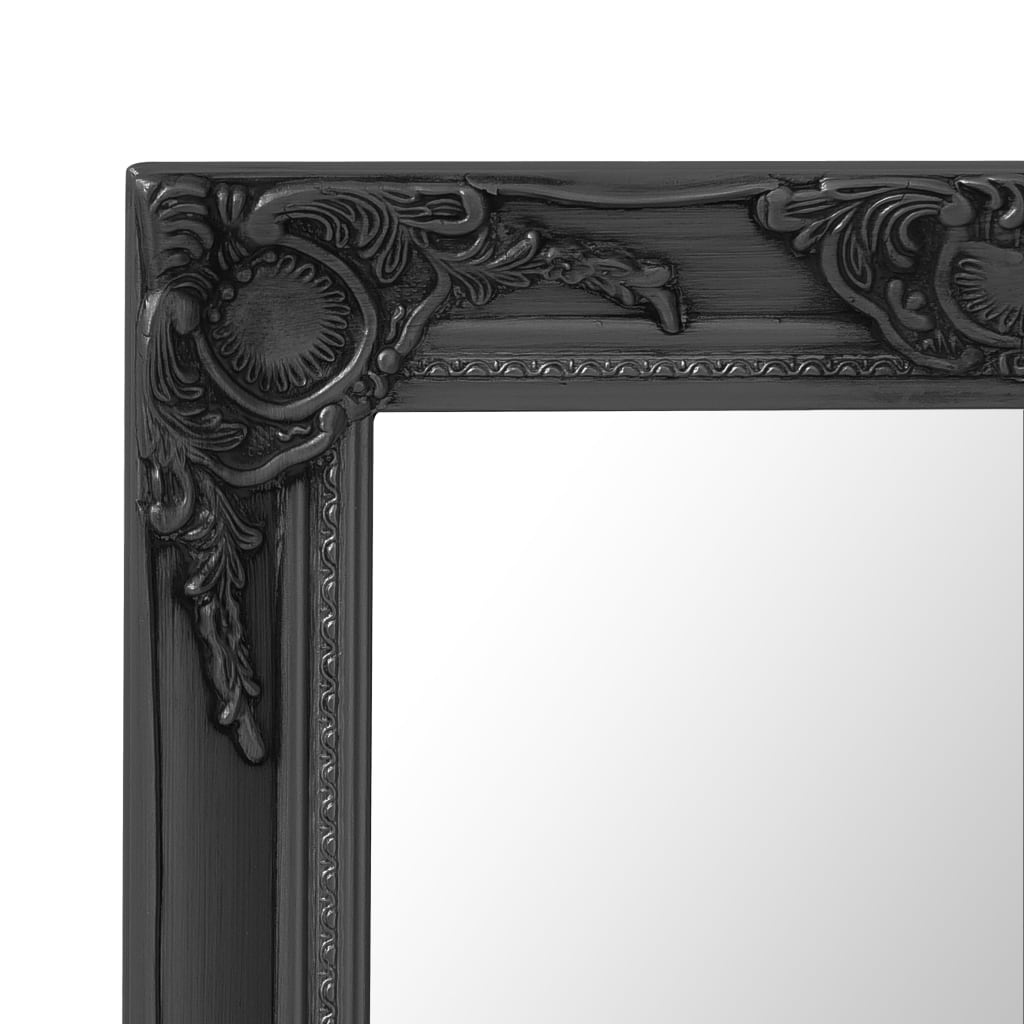 vidaXL Wandspiegel im Barock-Stil 60x60 cm Schwarz