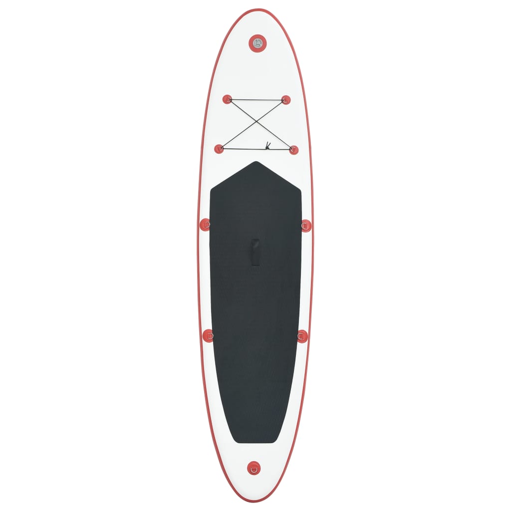 vidaXL SUP-Board Aufblasbar Rot und Weiß